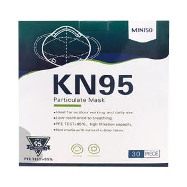 Cubrebocas KN95 Certificado FDA Blanco 30 Piezas