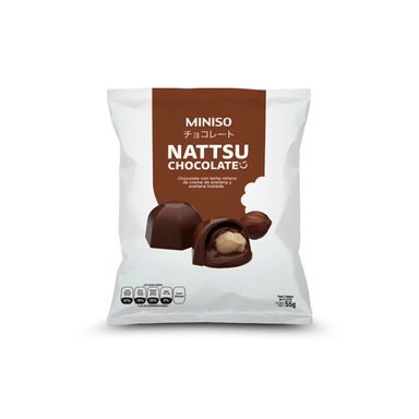Snack Nattsu Chocolate Con Relleno De Crema De Avellana, 55 g