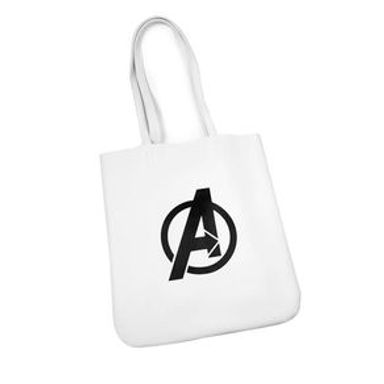 Bolsa Marvel Avengers Estilo Tote, De Tela Blanco