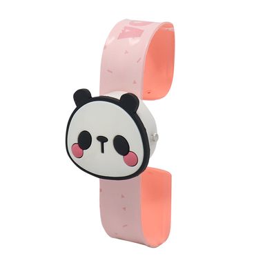 Reloj Slap Para Niño Panda Rosa