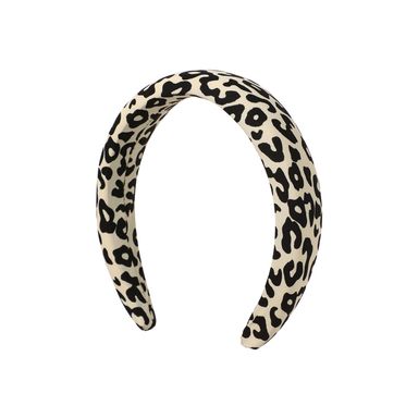 Diadema Ancha Leopardo Beige 4.5cm