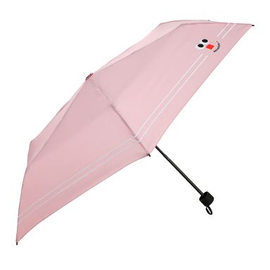 Paraguas Plegable Cara Sonriente Rosa 24 CM