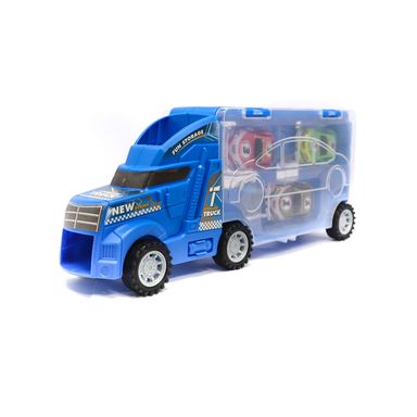 Set Estuche Camión De Juguete Con Coches Azul 27x11 cm 6 Piezas