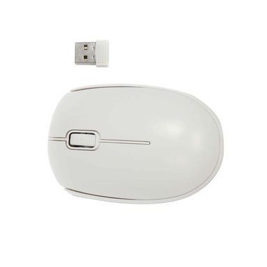 Mouse Inalámbrico 2.4G Blanco 10x2x6.5 cm