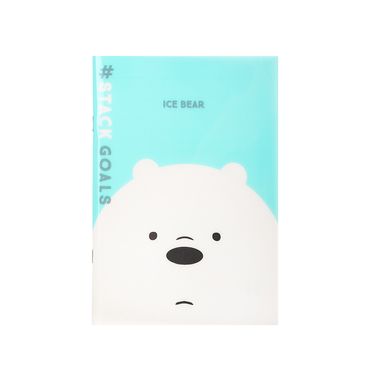 Paquete De Libretas Para Notas We Bare Bears Polar Rayas Azul 13.8x20.5 cm 40 Hojas 2 Piezas