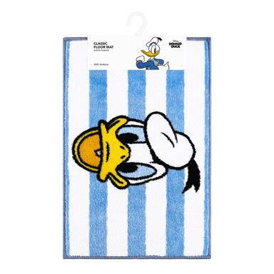 Tapete Disney Pato Donald Diseño De Rayas Y Rostro Azul 60x40 cm