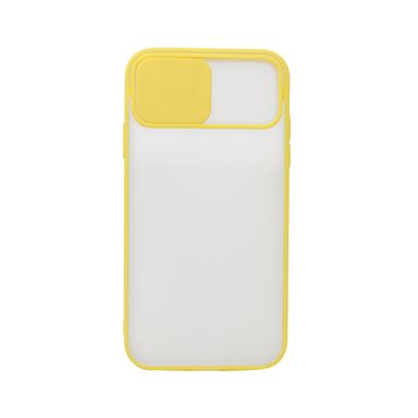 Funda Para iPhone XR Cubierta Deslizante Plástico Amarilla