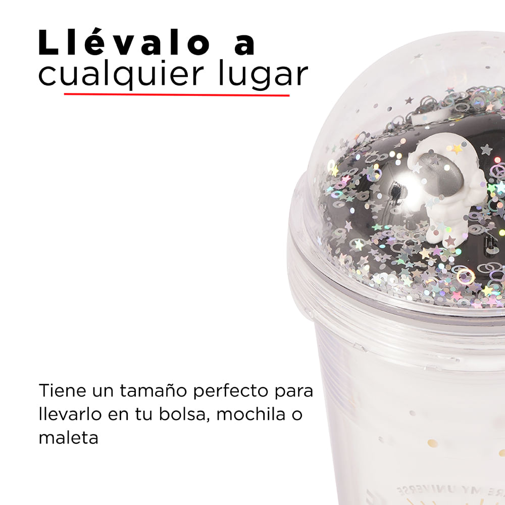 Vaso Con Tapa Y Popote Doble Capa - Cocina - Miniso en Línea