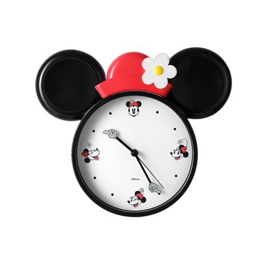Reloj De Pared Disney Minnie Mouse Plástico Negro 36.3x3.9x30.8 cm