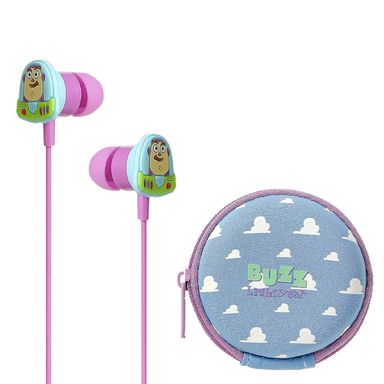 Audífonos De Cable Con Estuche Toy Story Buzz Lightyear Disney 3.5 mm Morados 120 cm