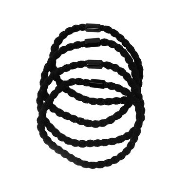 Paquete Ligas Para Cabello Espiral Negras 5.5 cm 4 Piezas