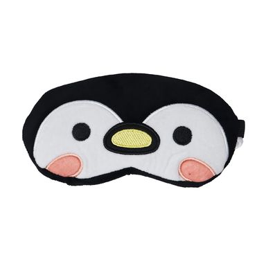 Antifaz Para Dormir Pingüino Felpa Negro 19x9 cm