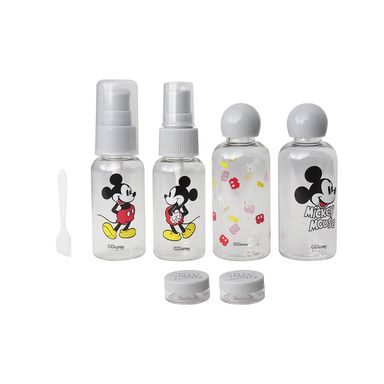 Kit Botellas De Viaje Disney Minnie Mouse Plástico Grises 10 cm, 8.1 cm, 3.8 cm, 1.9 cm 7 Piezas