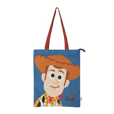 Bolsa De Compras Toy Story Woody Disney 100% Algodón Azul 34x39 cm