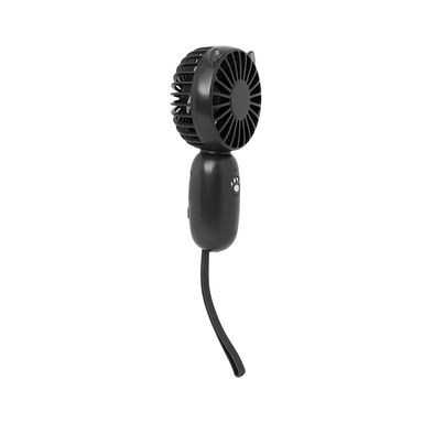Mini Ventilador De Mano Plástico Negro 12.5x6 cm
