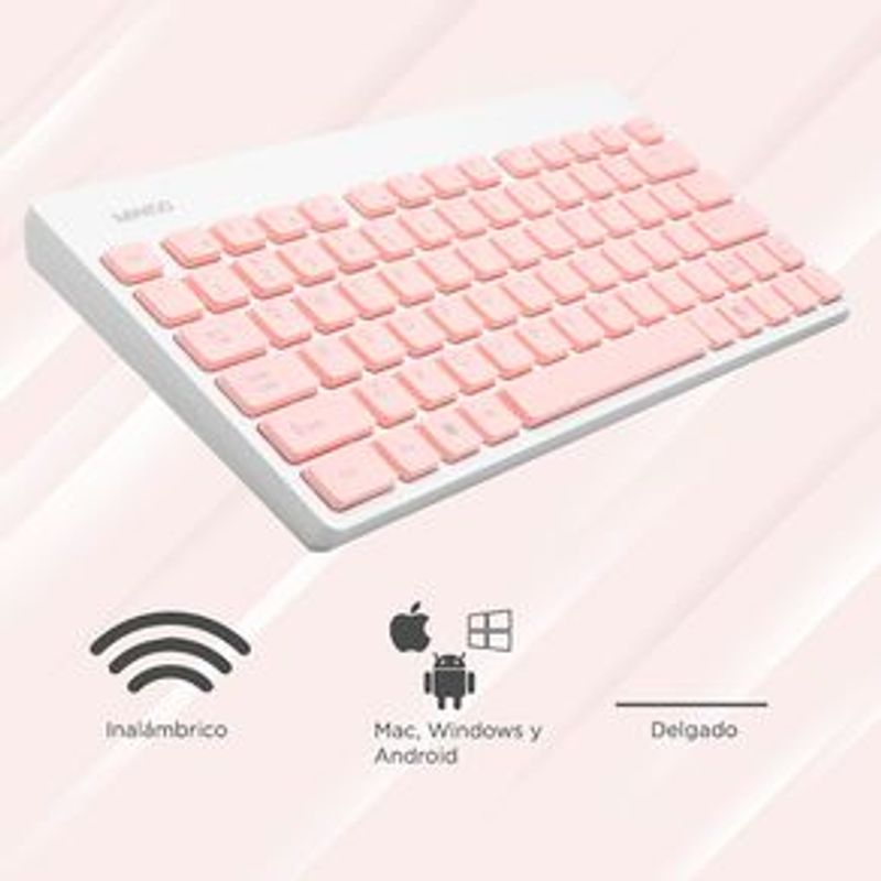 Mouse y teclado discount rosa