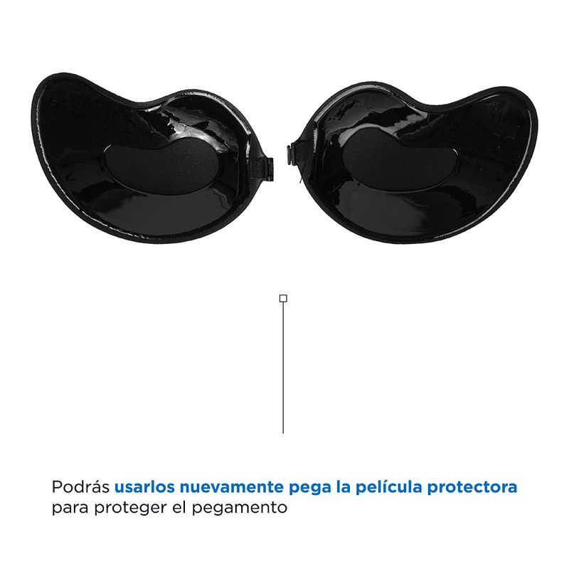 Miniso brasier adhesivo (color: negro talla: copa b)