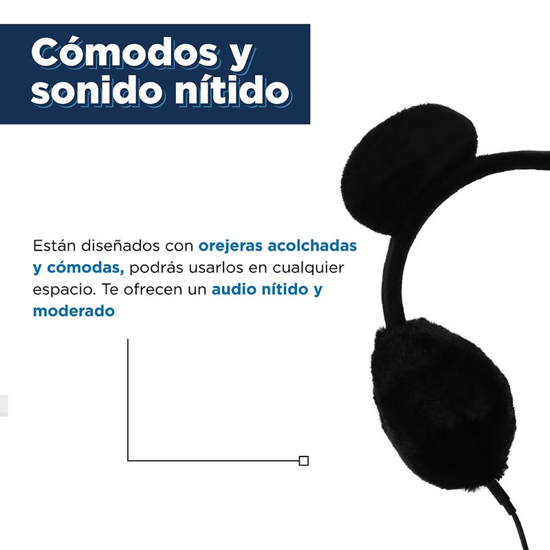 Miniso Audífonos De Diadema Con Cable Disney Minnie Mouse