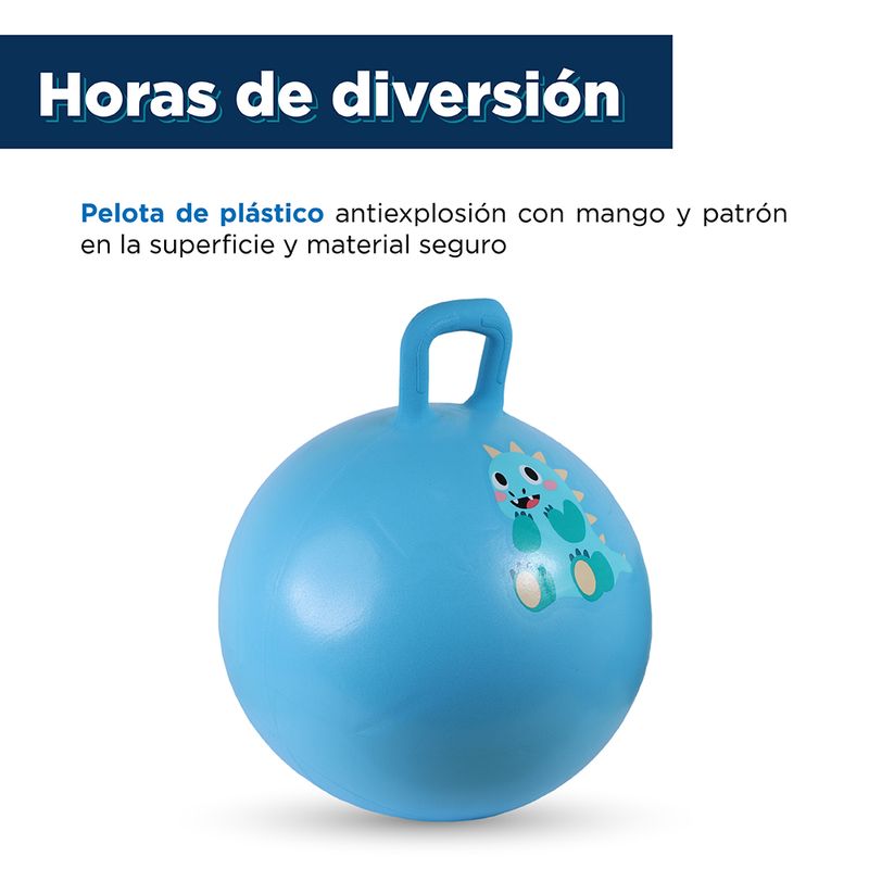 1 bola saltarina azul Pelota saltarina niños Balón goma 45cm