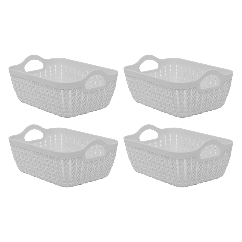 Grey Bandejas De Almacenamiento De Plástico Cestas/Cestas