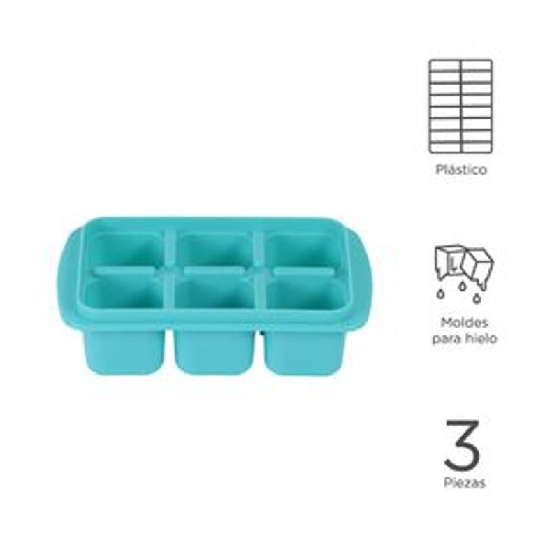  Pack de 2 Moldes redondos para hielo, molde de hielo  multicuadro, bandeja de cubos de hielo con tapa para refrigerador,  accesorio de cocina (verde): Home & Kitchen