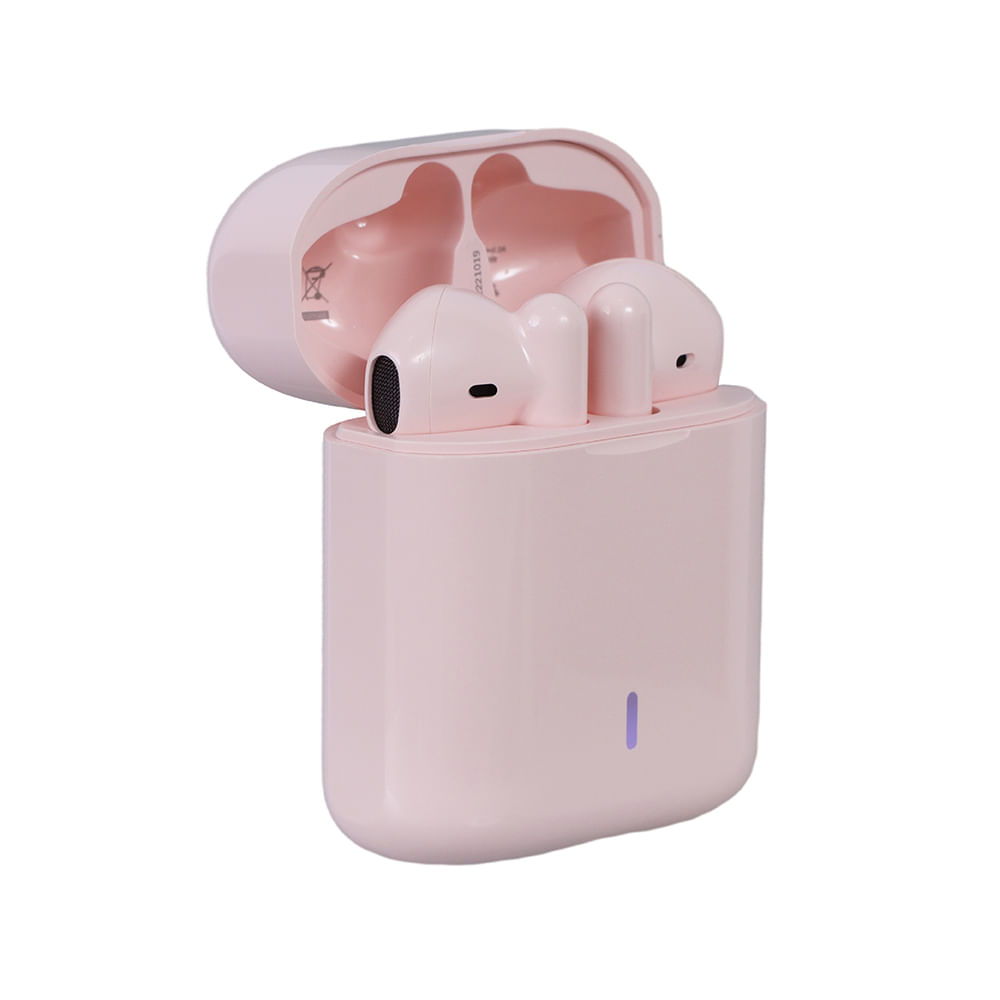 Audífonos Inalámbricos Con estuche De Carga Rosa 5x5 cm TWS