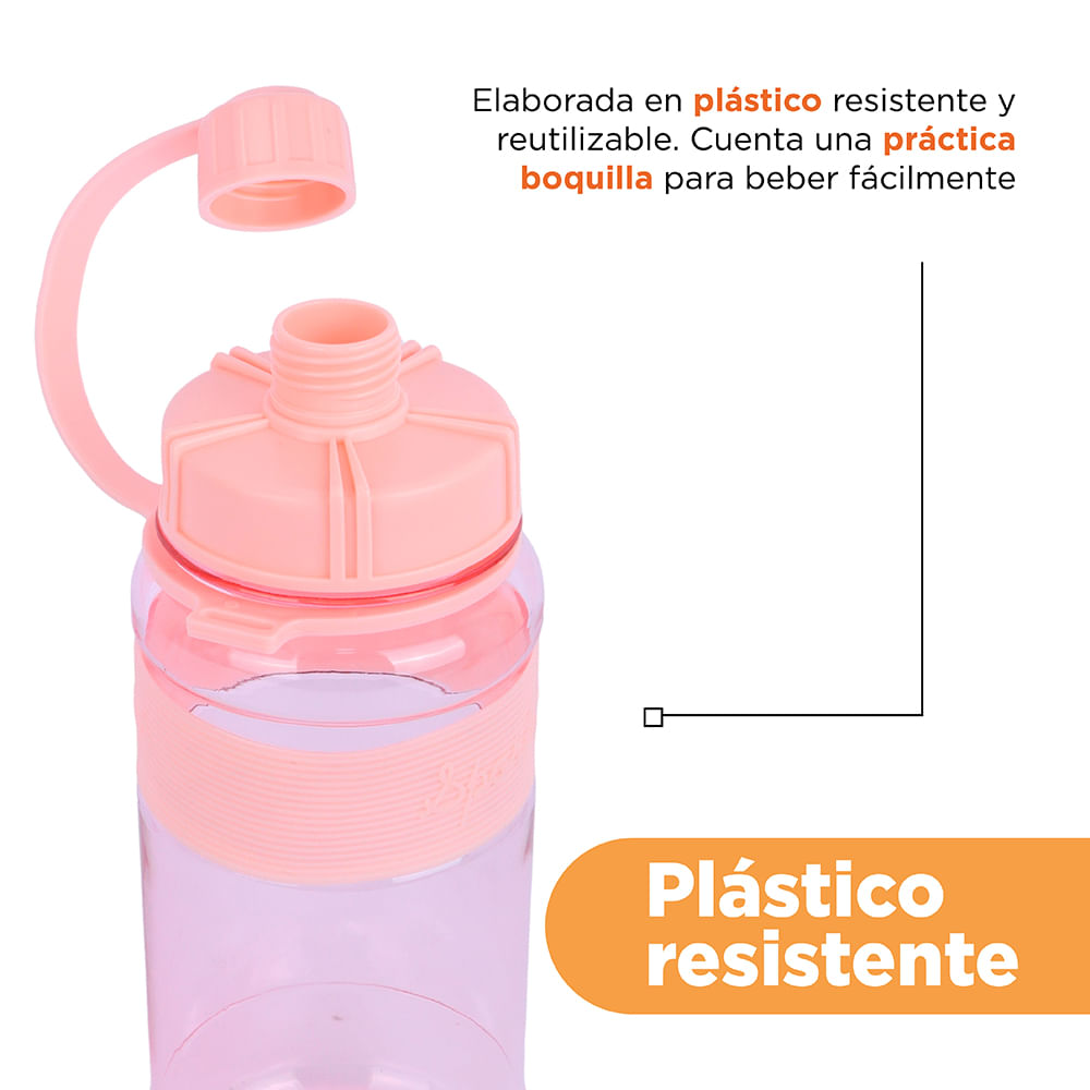 Cilindro Deportivo Gran Capacidad Plástico Rosa 1 L