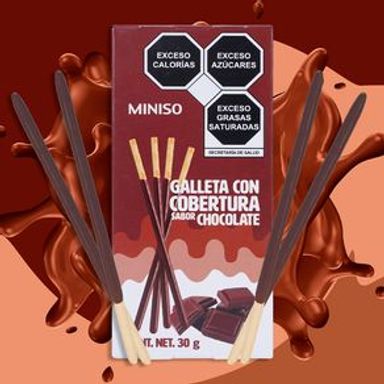 Palitos De Galleta Cubiertos Con Crema De Chocolate, 30 g