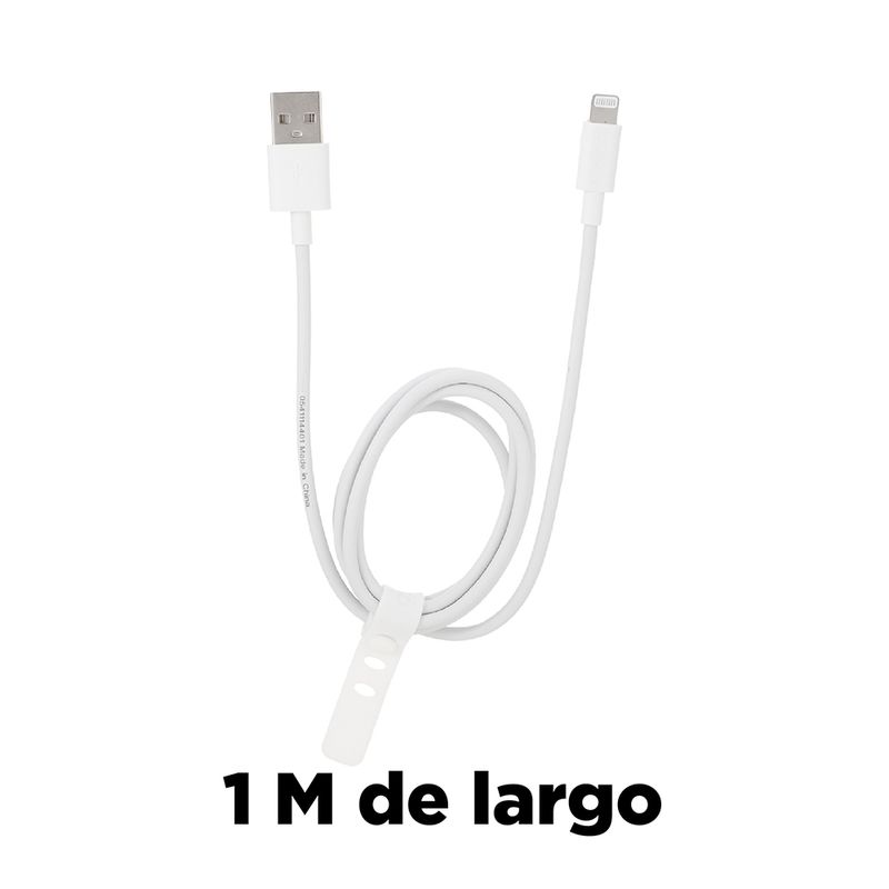 Cable de Carga De Android 1 Metro Blanco 2 Pzas Miniso USB A Micro USB  Blancos 1 m 2 Piezas