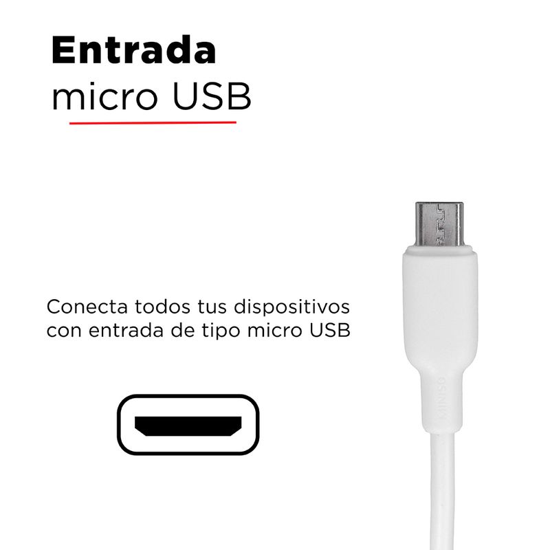 Set Cables De Carga USB A Micro USB - Tecnologia - Miniso en Línea - Miniso