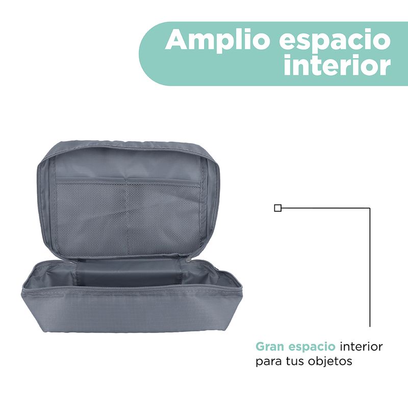 Necessaire organizador de viaje - Gris — Miniso Uruguay