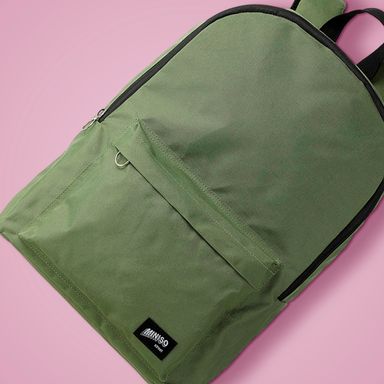 Mochila Casual 100% Poliéster Verde Militar 39x27x13 cm