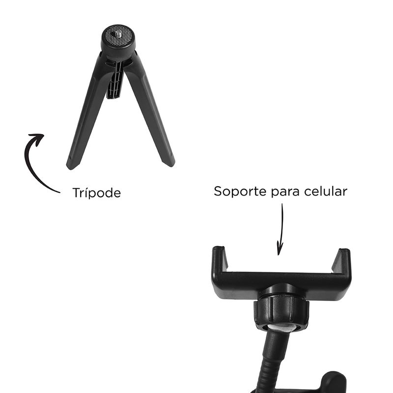 Soporte para celular aro de online luz