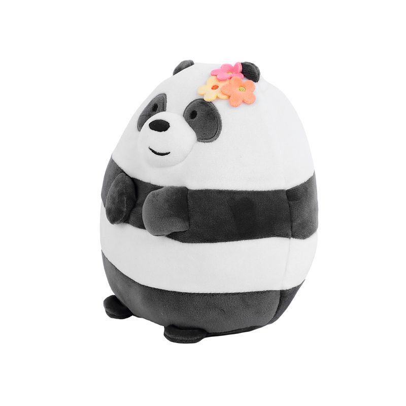 Peluche We Bare Bears Panda Con Adorno Floral Peluches Miniso