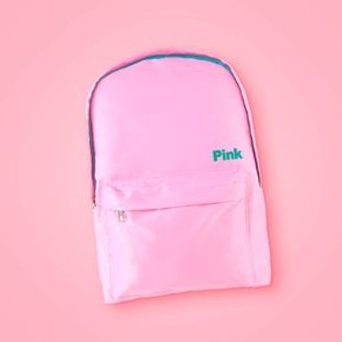 Mochila Casual Candy Color 100% Poliéster Rosa 39x27x13 cm