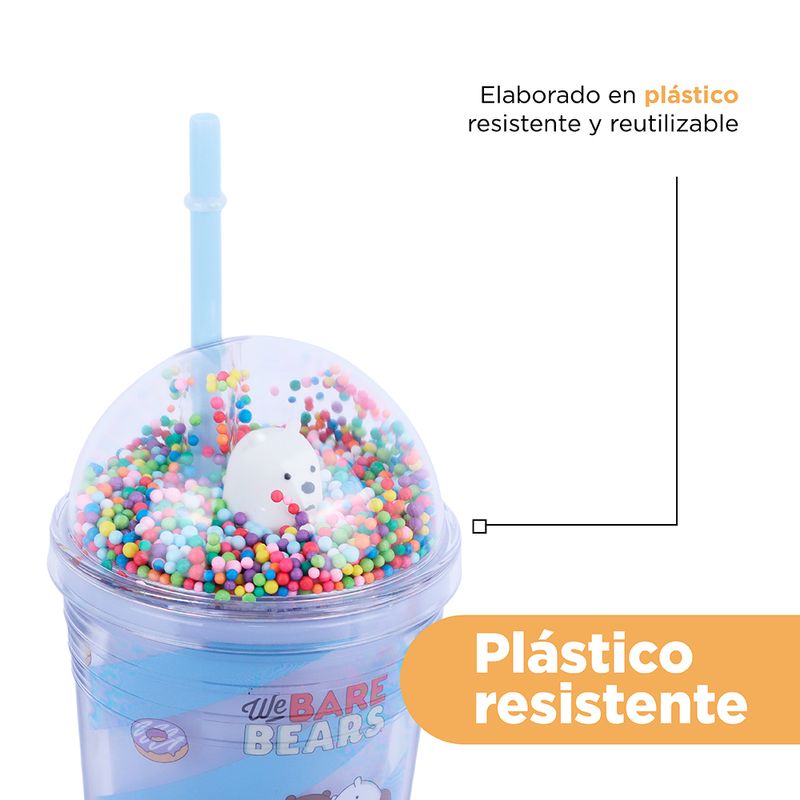 Vaso Plástico con Popote