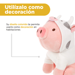 Peluche Miniso Cerdito Con Sudadera De Vaquita Juguetes Miniso