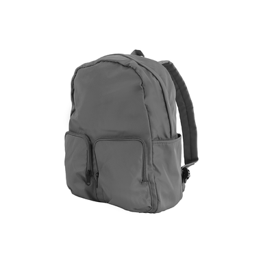 Mochila Casual Doble Bolsillo Frontal 100% Poliéster Gris 28x18x39 cm