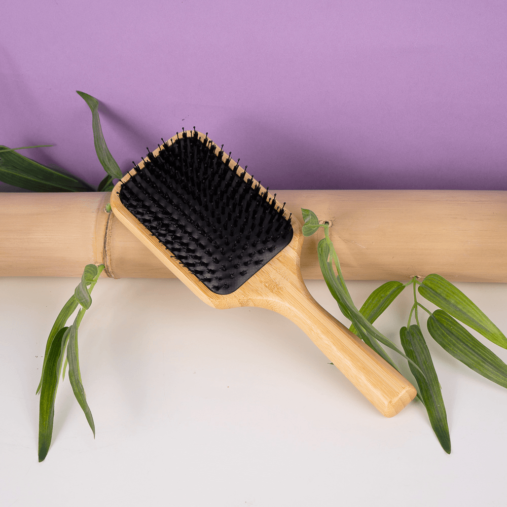 Cepillo rectangular de bambú para el pelo de cepillado suave - Banbu