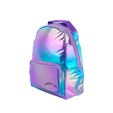 Mini Mochila Tornasol 100% Poliéster Morada 22x10x32 cm