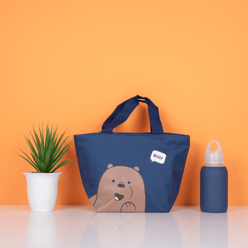 Miniso Lonchera Grizzly Azul 27.5 x 19 x 17 cm