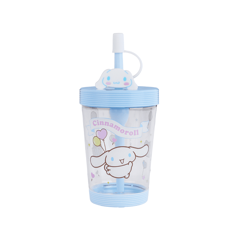 Miniso Vaso Con Tapa Y Popote Vidrio 460 ml