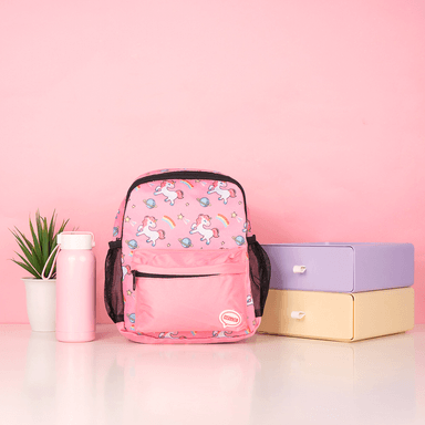 Mini Mochila Unicornios Lovely Animal 100% Poliéster Rosa 21x11x25 cm