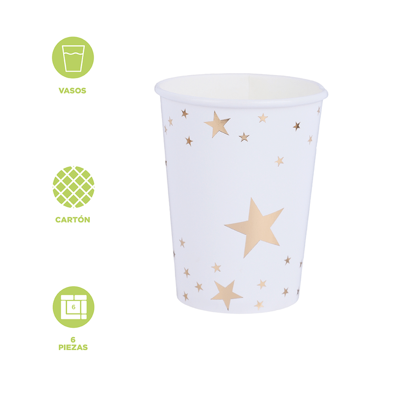 Vasos Desechables Diseño De Estrellas - Cocina - Miniso en Línea