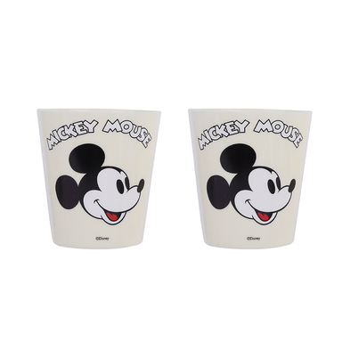 Set Vasos Disney Mickey Mouse Plástico Blancos 2 Piezas
