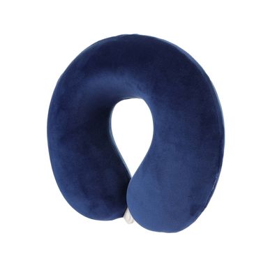 Almohada De Viaje Textil Aterciopelada Azul