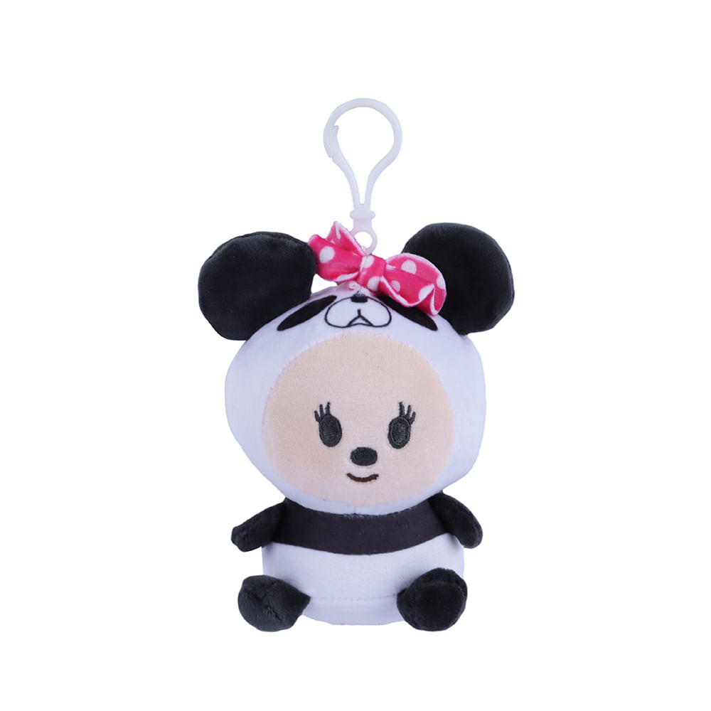 Llavero Disney Minnie Mouse Disfrazada De Panda Felpa 16 cm