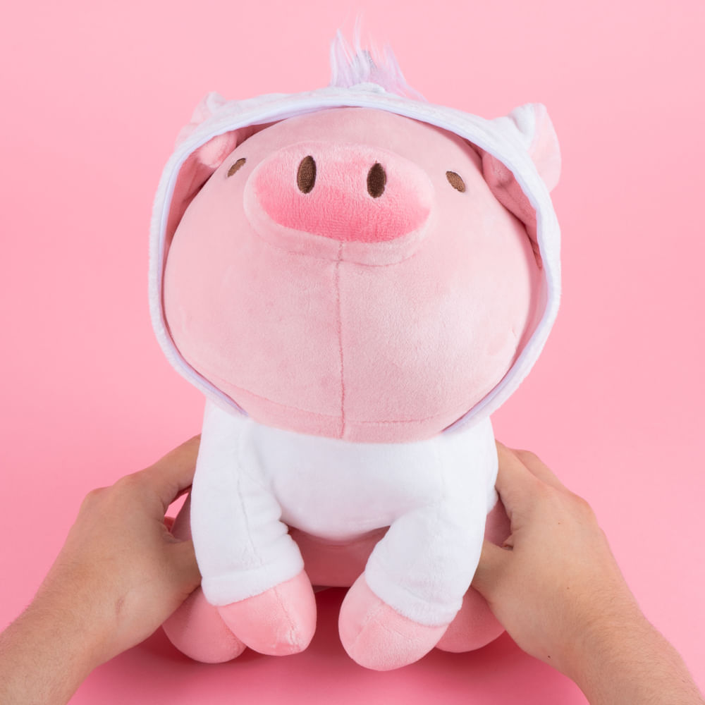 Peluche Miniso Cerdito Con Capucha De Unicornio Peluches Miniso