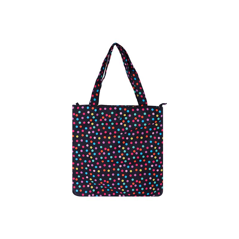 Bolso Tote Dots Textil Negro 39.5x2x39.5 Cm
