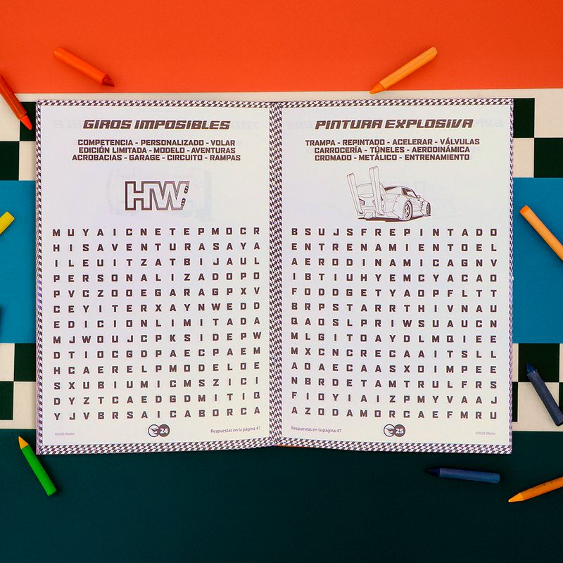 Sopa De Letras Hot Wheels Libretas y Cuadernos Miniso